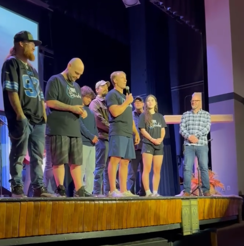 I spoke to church attendees about why I was getting baptized